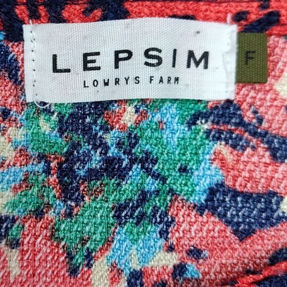 💥 LEPSIM LOWRYS FARM FLORAL MULTI COLOR TUNIC MINI DRESS WITH POCKETS SIZE M/L - Picture 8 of 8